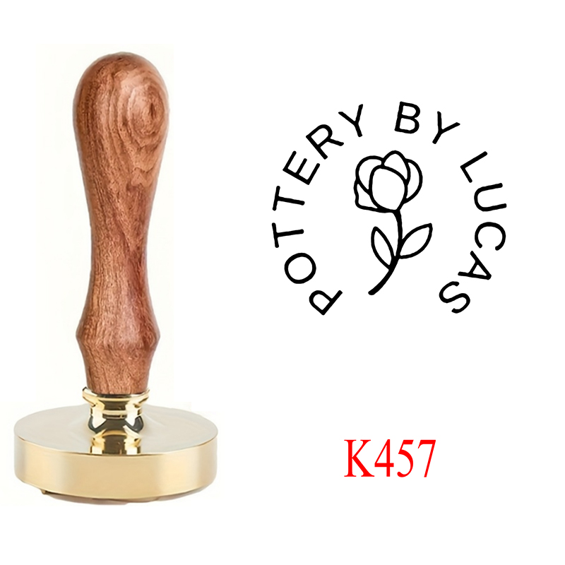 陶器用カスタムスタンプ、パーソナライズロゴデザイン真鍮スタン - Art Craft Logo Design のレビューと価格